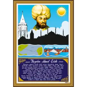Türk Büyükleri - Hezarfen Ahmet Çelebi Afişi