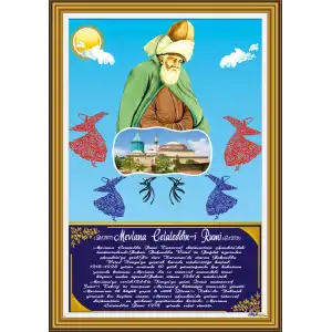 Türk Büyükleri - Mevlana Afişi