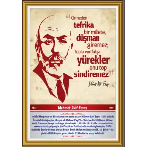 Türk Büyükleri - Mehmet Akif Ersoy Afişi