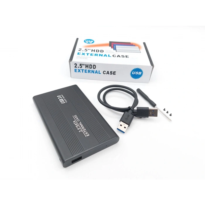 2.5-inch Hard Disk (HDD) Kutusu - USB 3.0 SATA 4.8 Gbps - Alüminyum - Siyah
