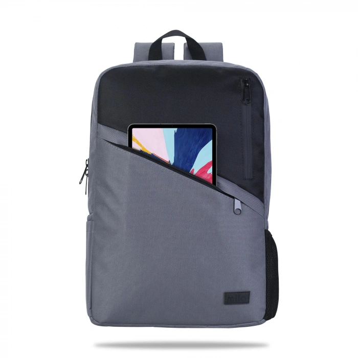 Classone 15,60 inch Uyumlu W300- Mila serisi  Macbook, Laptop , Notebook Sırt Çantası  - Gri