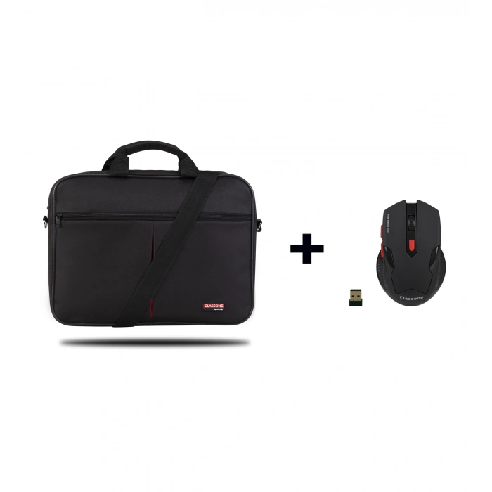 Classone BND300 15.6 Siyah Notebook Çantası + WG100 Oyuncu Mouse