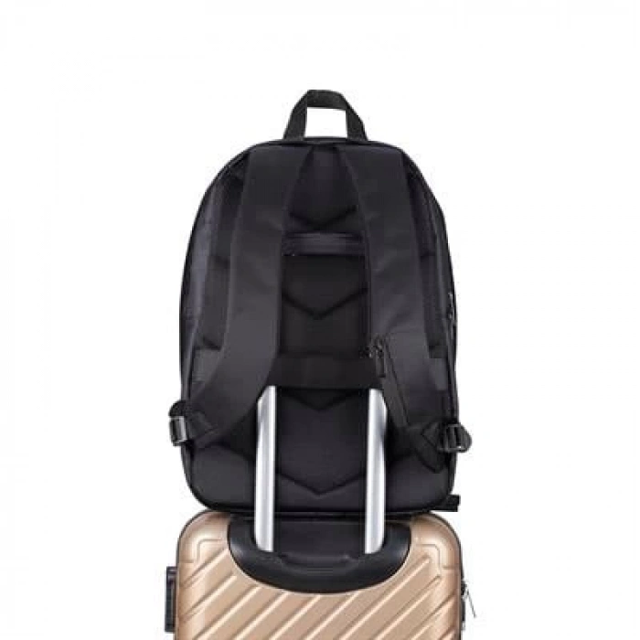 Classone BP-IT900 Benevento Serisi 15.6WTXpro Su Geçirmez Kumaş, Su Geçirmez Fermuar  Notebook Sırt Çantası-Siyah
