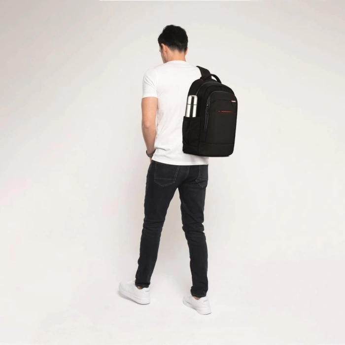 Classone BP-L400 Floransa Large Serisi, WTXpro Su Geçirmez Kumaş, Su Geçirmez Fermuar, 15.6 inch UyumluNotebook Sırt Çantası – Siyah