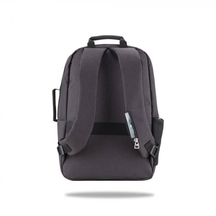 Classone BP-TX304 Combo Serisi 15,6 inch , Su Geçirmez Kumaş ve Su Geçirmez fermuar Notebook, Laptop , Macbook Sırt Çantası -Antrasit Gri