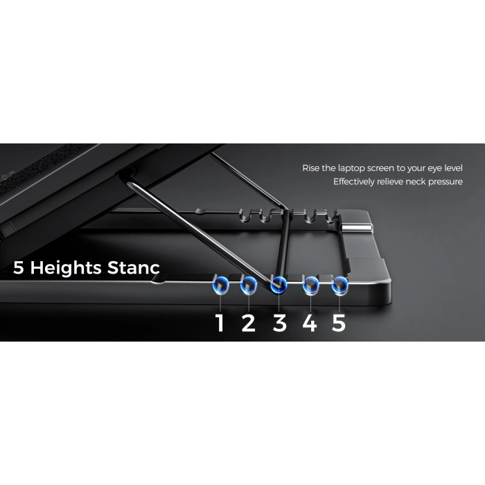 Classone Gt102 Gaming Laptop Soğutucu, 2200rpm , Rgb Işıklı , Led Display , Notebook Soğutucu Stand