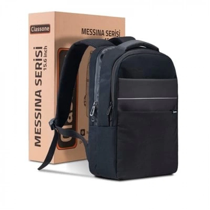 Classone Messina WTXpro Su Geçirmez Kumaş  15.6 inch BP-MS500  Sırt Çantası -Siyah