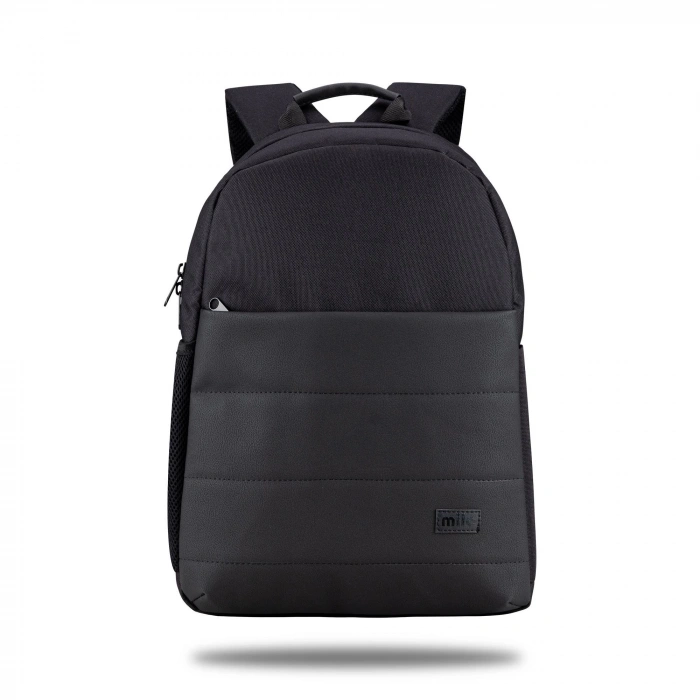 Classone Mila TX100 Serisi 15,6 inch , Su Geçirmez Kumaş ve Su Geçirmez fermuar Notebook, Laptop , Macbook  Sırt Çantası -Siyah