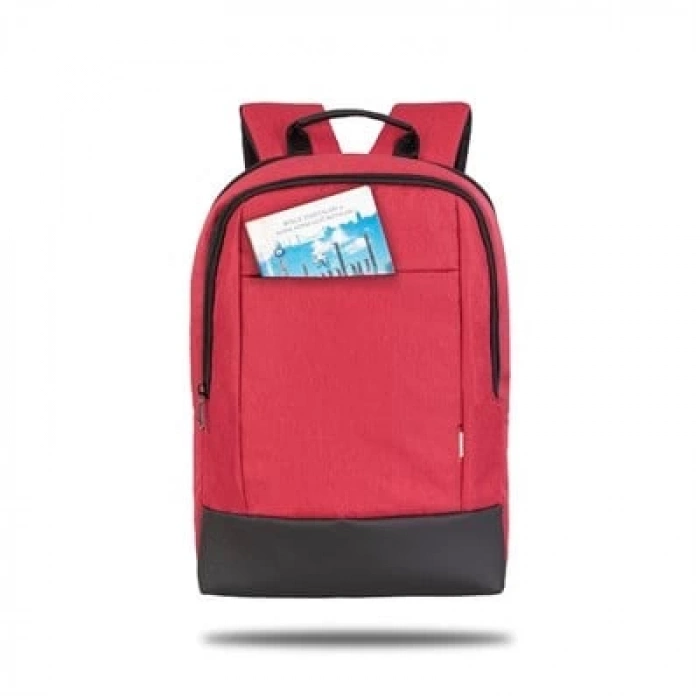Classone TW1502 Twin Color 15.6 Sırt Notebook Sırt Çantası-Kırmızı