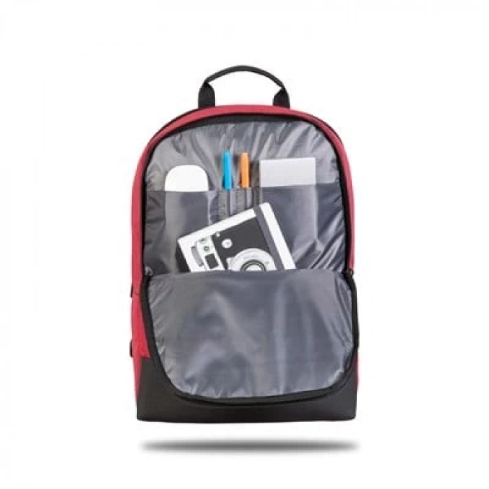 Classone TW1702 Twin Color 17 inch Notebook Sırt Çantası-Kırmızı