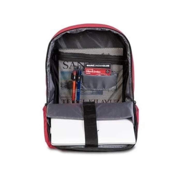 Classone TW1702 Twin Color 17 inch Notebook Sırt Çantası-Kırmızı