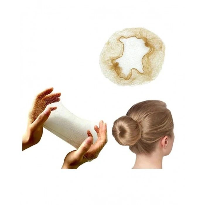 Görünmez Saç Topuz Filesi 24 Adet Sarı