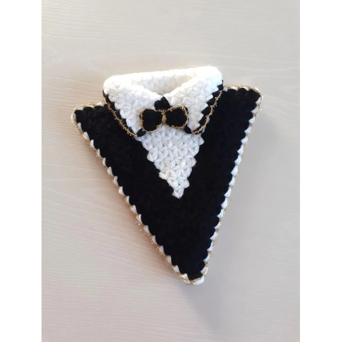 Hediye Dünyası Çeyizlik 2li Gelin Damat Lif Seti Üçgen Model El Örgüsü