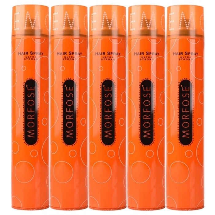Morfose Saç Spreyi 400ML Ultra Sert (Turuncu) (5 Li Set)