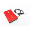 2.5-inch Hard Disk (HDD) Kutusu - USB 3.0 SATA 4.8 Gbps - Alüminyum - Kırmızı