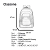 Classone BP-L200 WTXpro Su Geçirmez Kumaş Palermo Serisi 15.6 inch Large Sırt Çantası