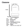 Classone BP-TW1501 Twin Color 15.6 inch Notebook Sırt Çantası-Mavi