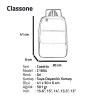 Classone Casetto PR-C1604 15.6 WTXpro Su Geçirmez Kumaş  Notebook Sırt Çantası-Gri