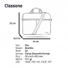 Classone Eko2 BND304 15.6 Gri Notebook Çantası