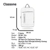 Classone Triesta Serisi, RC58-154 Recycled kumaş , 15.6 inch Uyumlu Macbook, Laptop , Notebook Sırt Çantası- Keten Gri