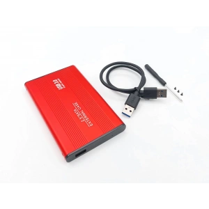 2.5-inch Hard Disk (HDD) Kutusu - USB 3.0 SATA 4.8 Gbps - Alüminyum - Kırmızı