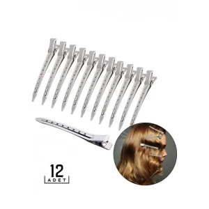 Profesyonel Metal Saç Pensi 12li