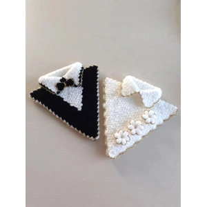 Hediye Dünyası Çeyizlik 2li Gelin Damat Lif Seti Üçgen Model El Örgüsü