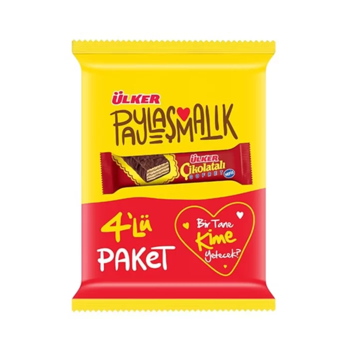 ULKER CIKOLATALI GOF PAYLASMALIK 4 LU PAKET 144 GR