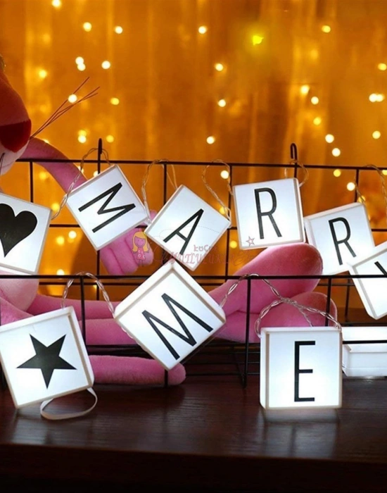 10lu Lightbox Işıklı Harf Mesaj Panosu Dekoratif Harf Işık Zinciri