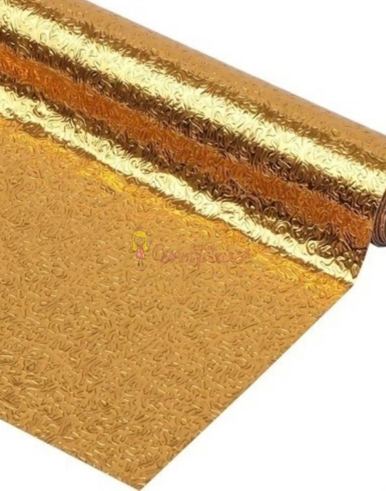 10 Metre Kendinden Yapışkanlı Silinebilir Mutfak Tezgah Üstü Sticker Folyo Gold