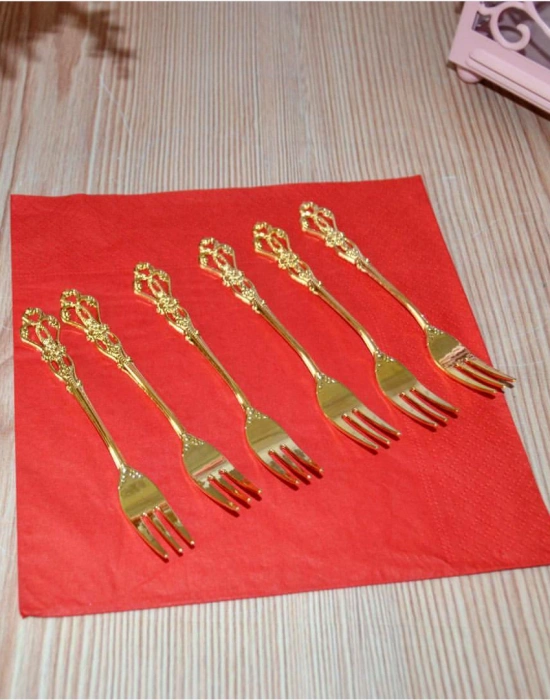 12Lİ LÜKS GOLD / GÜMÜŞ MEYVE ÇATALI