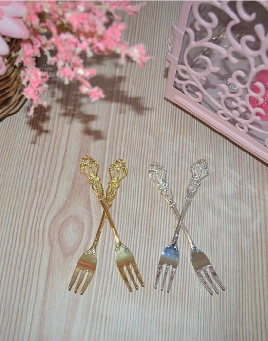 12Lİ LÜKS GOLD / GÜMÜŞ MEYVE ÇATALI