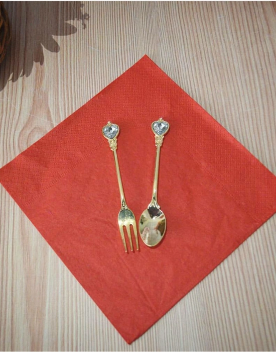 12Lİ LÜKS TAŞLI GOLD MEYVE ÇATALI