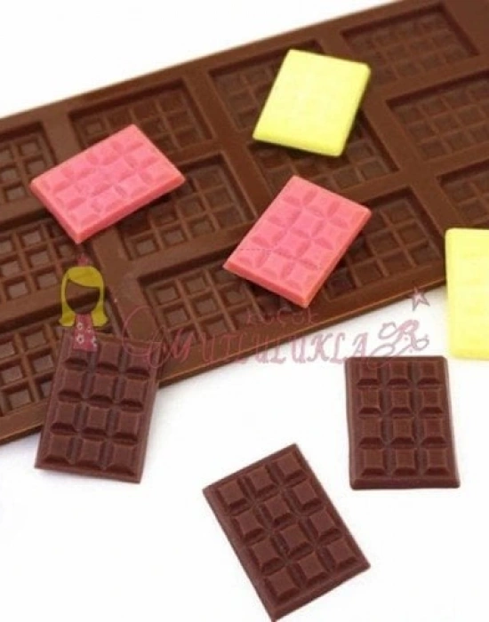 12 Lİ MİNİ TABLET ÇİKOLATA KALIBI