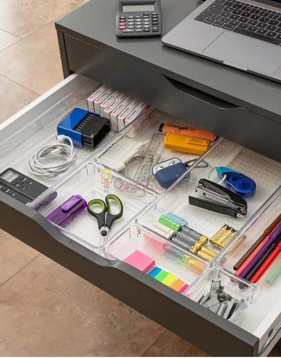 12li Set Modüler Çekmece Içi Düzenleyici Banyo Makyaj Takı Düzenleyici