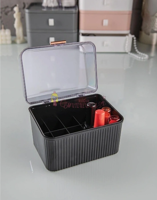 15 Gözlü - Düz Ruj Oje Kutusu Makyaj Organizeri