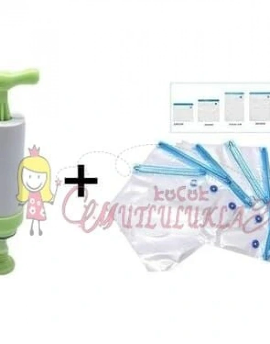 15li Vakumlu Gıda Yiyecek Saklama Poşetİ Torbaları ve Pompası