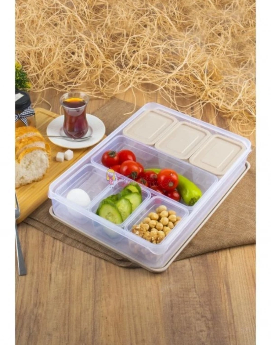 16 Parça Kapaklı Saklama Seti Kahvaltılık