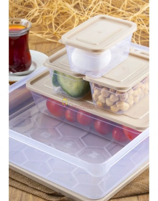 16 Parça Kapaklı Saklama Seti Kahvaltılık