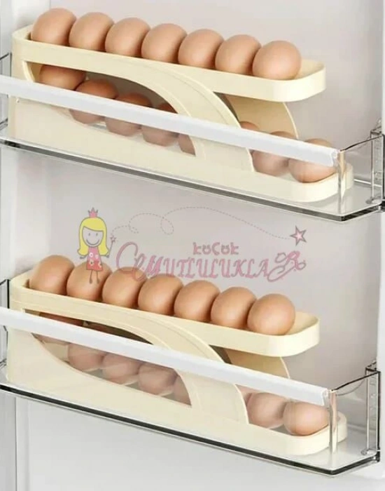 2 Katlı Otomatik Buzdolabı Yumurta Standı