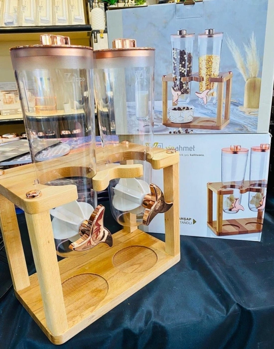 2Lİ BAMBU STANDLI CORNFLEKS ALETİ