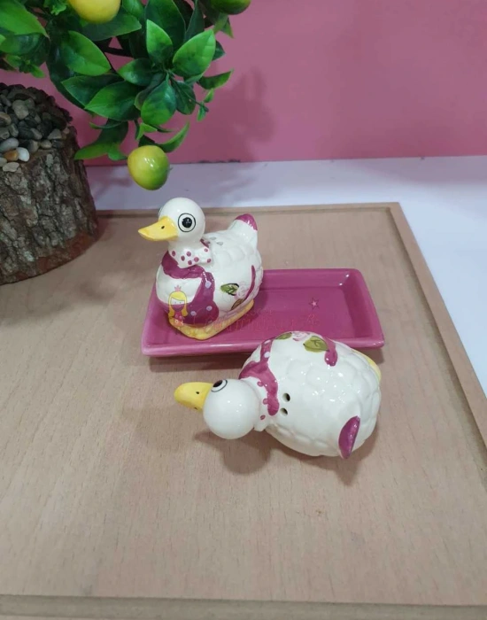 2Lİ STANDLI ÖRDEK FİGÜR TUZLUK