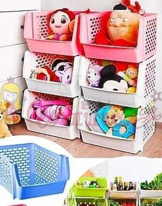 3 Adet Çok Amaçlı Geçmeli Katlı Ayarlanabilir Beyaz Renk Organizer