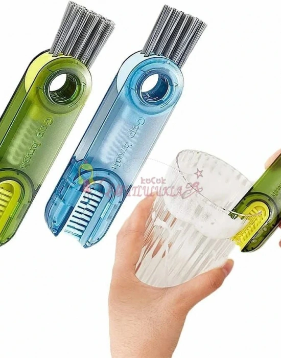 3 Fonksiyonlu Çok Amaçlı Bardak Pipet Temizleme Fırçası
