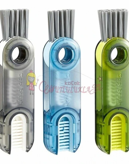 3 Fonksiyonlu Çok Amaçlı Bardak Pipet Temizleme Fırçası