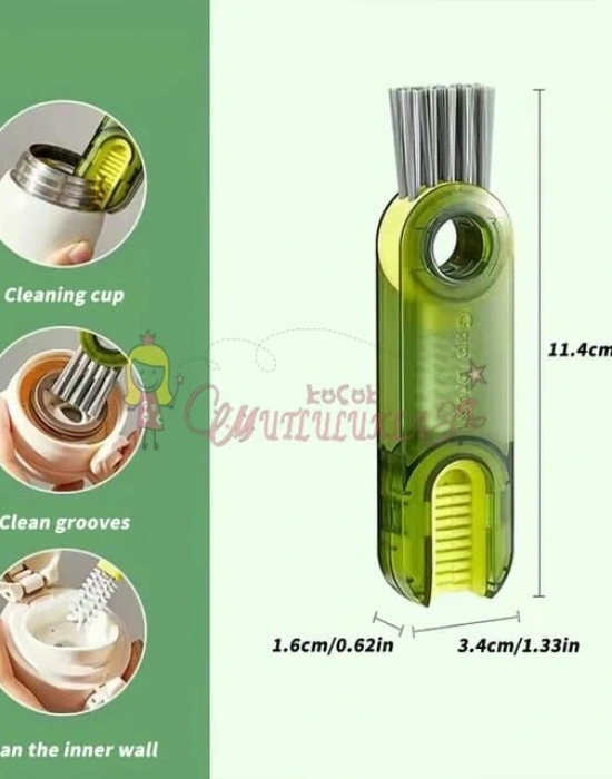 3 Fonksiyonlu Çok Amaçlı Bardak Pipet Temizleme Fırçası