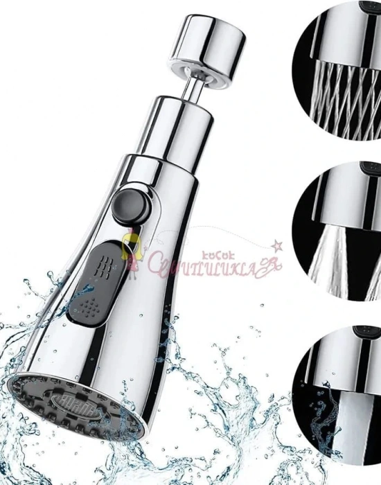 3 Fonksiyonlu Metalik Musluk Başlığı