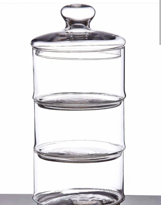 3 KATLI CAM SAKLAMA KABI BÜYÜK BOY