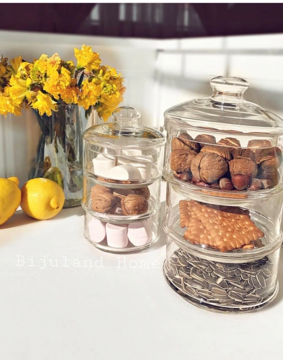 3 KATLI CAM SAKLAMA KABI BÜYÜK BOY