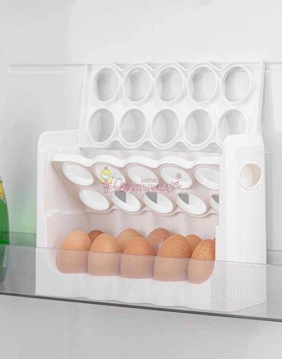 3 Katlı Döner 30 Bölmeli Yumurta Kutusu Organizer Yumurtalık